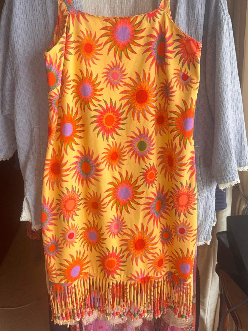 FARM Rio Slim Fringe mini Dress - Picture 1 of 7